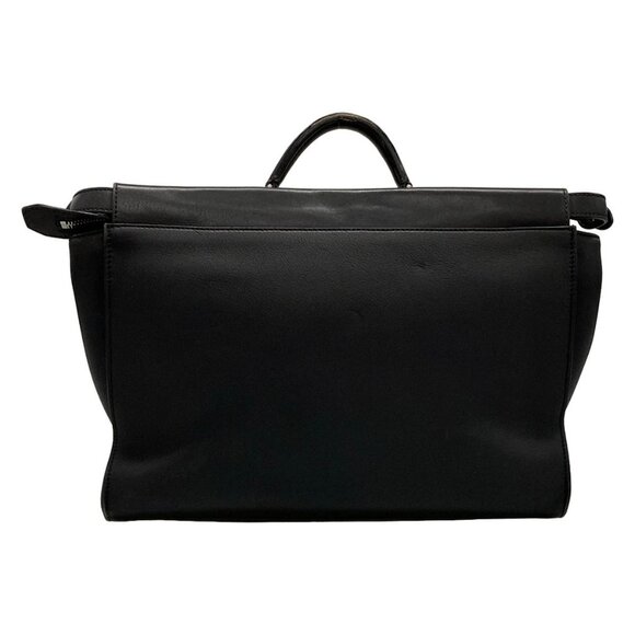 Auth FENDI Medium peekaboo iconic,Monster 7VA388 Black Leather - Business Bag - Picture 1 of 16